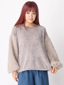 [18AW 新作アイテム]ファーボリュームスリーブプルオーバーニット