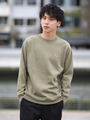[18AW 新作アイテム]裏起毛ライオン刺繍ベーシッククルーネックスウェット