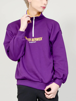 DING/ハーフZIPバイカラースウェット