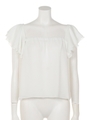 2wayフリルシフォンTOP/WHT