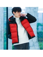 4WAYダウンジャケット[ メンズ ダウン フード ダウンベスト ]/ボルドー(064)