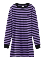 BASIC STRIPED L/S TEE DRESS/ライトパープル