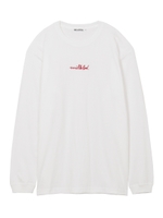 BIG LS TEE EMBROIDERED SCRIPT LOGO/レッド