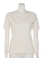 BasicVネックTシャツ/WHT