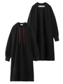 COLOR CORD DRESS/ブラック