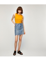 DENIM FIT MINI スカート/M/BLU7
