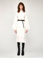 EMBROIDERY LONG スカート/柄WHT5