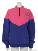 GRINNING RAT FLEECE TOPS/PINK×BLUE