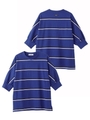HEAVYWEIGHT STRIPED TOP/ブルー