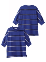 HEAVYWEIGHT STRIPED TOP/ブルー