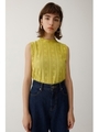 LACE HI NECK トップス/YEL
