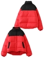 LAYERED LOOK DOWN JACKET/レッド