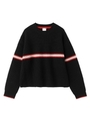 LINE KNIT TOP/ブラック