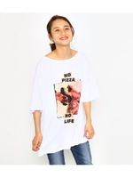 NO PIZZA NO LIFE Tシャツ/WHT
