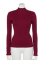 ROLL UP SLEEVE HG RIB TOPS/D/PUR