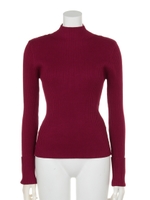 ROLL UP SLEEVE HG RIB TOPS/D/PUR