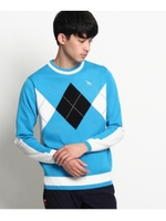 SOLARSENSOR(R)Lアーガイルニット/ライトブルー(091)