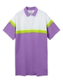 TRI-COLOR POLO DRESS/パープル