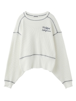 WAIST RIB TOP/ホワイト