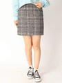 WC/グレンチェックウールタッチスカート