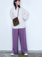 WEGO/リブワイドパンツ