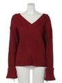 WIDE ROLL W V KNIT/RED