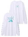 X-GIRL X JUNGLES LOGOS L/S BIG TEE/ホワイト