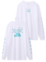 X-GIRL X JUNGLES LOGOS L/S BIG TEE/ホワイト