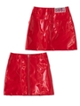 X-GIRL X NONA9ON ENAMEL SKIRT/レッド
