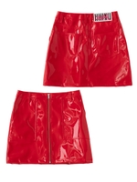 X-GIRL X NONA9ON ENAMEL SKIRT/レッド