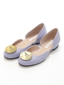 [GREED]MOON BUTTON SHRINK SHOES/LAVENDER