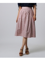 [L]LIBERTY フラワープリントスカート/ピンク(172)