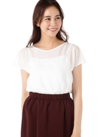 [ウォッシャブル]スパンローンブラウス/ホワイト(030)