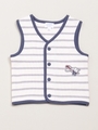 [ベビー]ワッフルボーダーベスト/生成