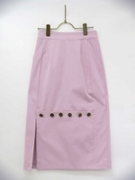 button skirt/pink