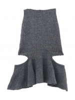 cutting mohairknit skirt/gray