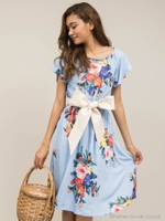 noranoelブーケワンピース/サックス