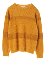 ・LHELBIE グラデーションニットプルオーバー/マスタード