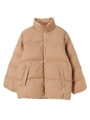 ・スタンドカラーミドル中綿ブルゾン/ベージュ