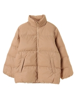 ・スタンドカラーミドル中綿ブルゾン/ベージュ