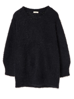 ・フェザーモールニットチュニック/ネイビー