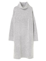 ・ブークレタートルニットワンピース/杢グレー