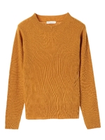 ・リブハイネックニットプルオーバー/マスタード