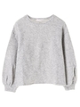 ・ワッフル起毛プルオーバー/杢グレー