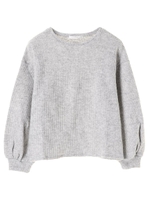 ・ワッフル起毛プルオーバー/杢グレー