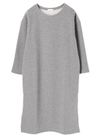 ・裏起毛ワンピース/杢グレー
