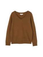 ｜美人百花　１２月号掲載｜ウールカシミア 12Gニット/ブラウン�5(055)