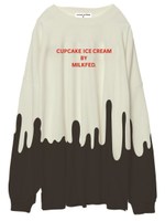 “VERY BLACK CHERRY SPREAD” SUPER BIG TEE/WHITE