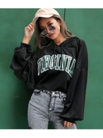 【ANAP】カットオフボリュームスリーブロゴパーカー/ブラック(027)