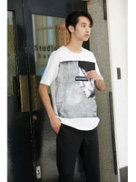 【AZUL BY MOUSSY】TRANSCENDENCYフォトクルーネックTEE/WHT